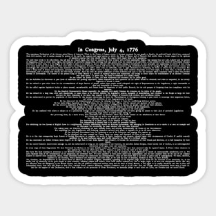 Declaration of Independence Sticker